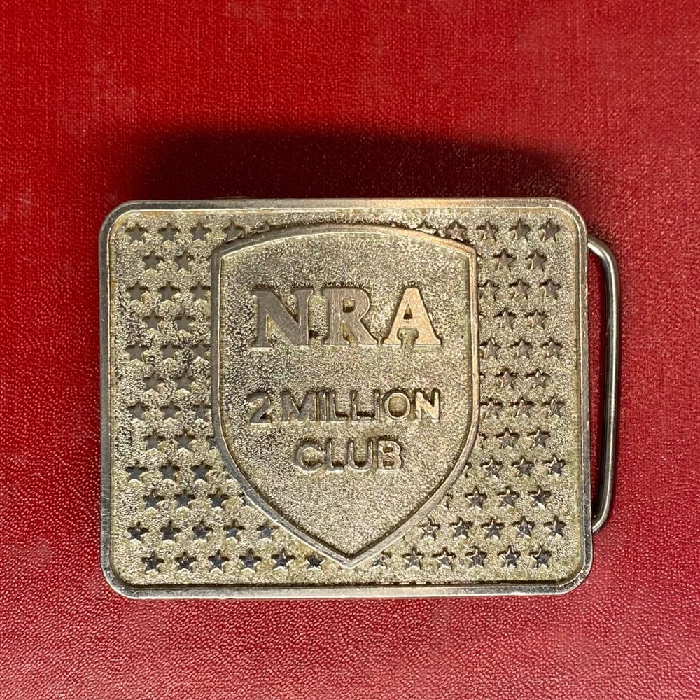 Vintage NRA Commemorative’2 Million Club’ Patriotic Collectible Belt Buckle